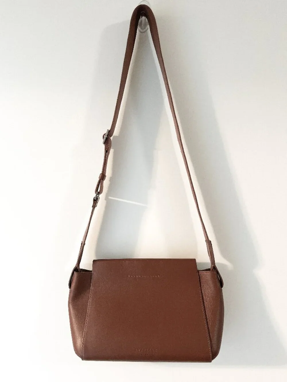 Everlane The Form Mini Bag Crossbody Cognac Brown